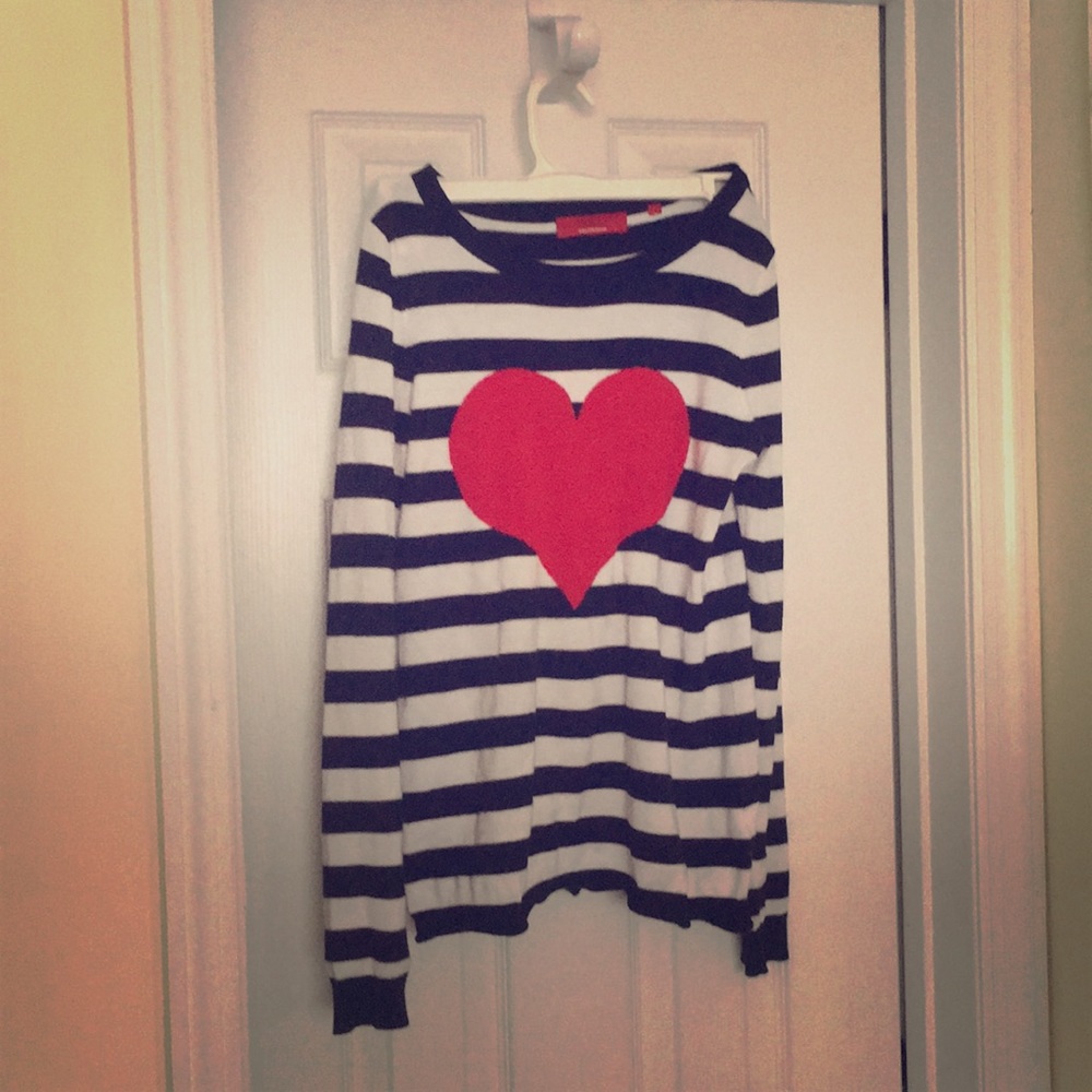 Red Saks Fifth sweater